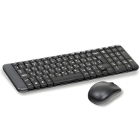 Набор беспроводной LOGITECH Wireless Desktop MK220, клавиатура, мышь 2 кнопки + 1 колесо-кнопка, черный, 920-003236 Набор беспроводной LOGITECH Wireless Desktop MK220, клавиатура, мышь 2 кнопки + 1 колесо-кнопка, черный, 920-003236