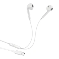 Наушники с микрофоном (гарнитура) VIXION PRO VS-20, проводные, 1,2 м, Type-C, белый, 06319, БП-00001068
