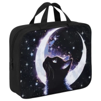 Папка на молнии с ручками BRAUBERG KIDS А4, 1 отделение, полиэстер, 80 мм, "Moon cat", 274513