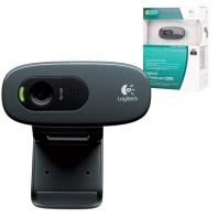Веб-камера LOGITECH C270, 1/3 Мп, микрофон, USB 2.0, регулируемый крепеж, черная Веб-камера LOGITECH C270, 1/3 Мп, микрофон, USB 2.0, регулируемый крепеж, черная